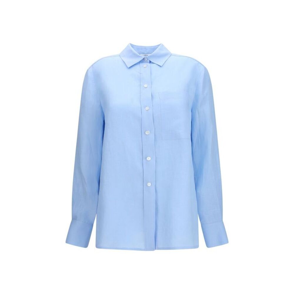 Lardini Blue Linen Dress Women's Shirt